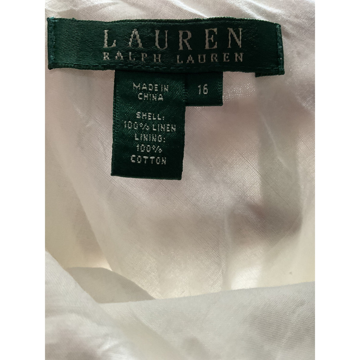 RALPH LAUREN A-Line Linen Skirt in Brown, Size 16