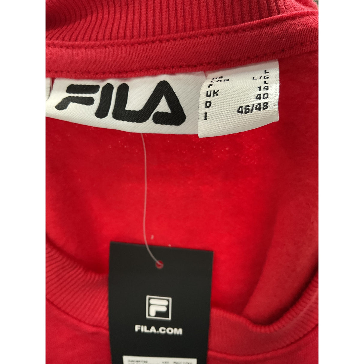 Fila Red Cotton Pullover Women's Sweater Size L