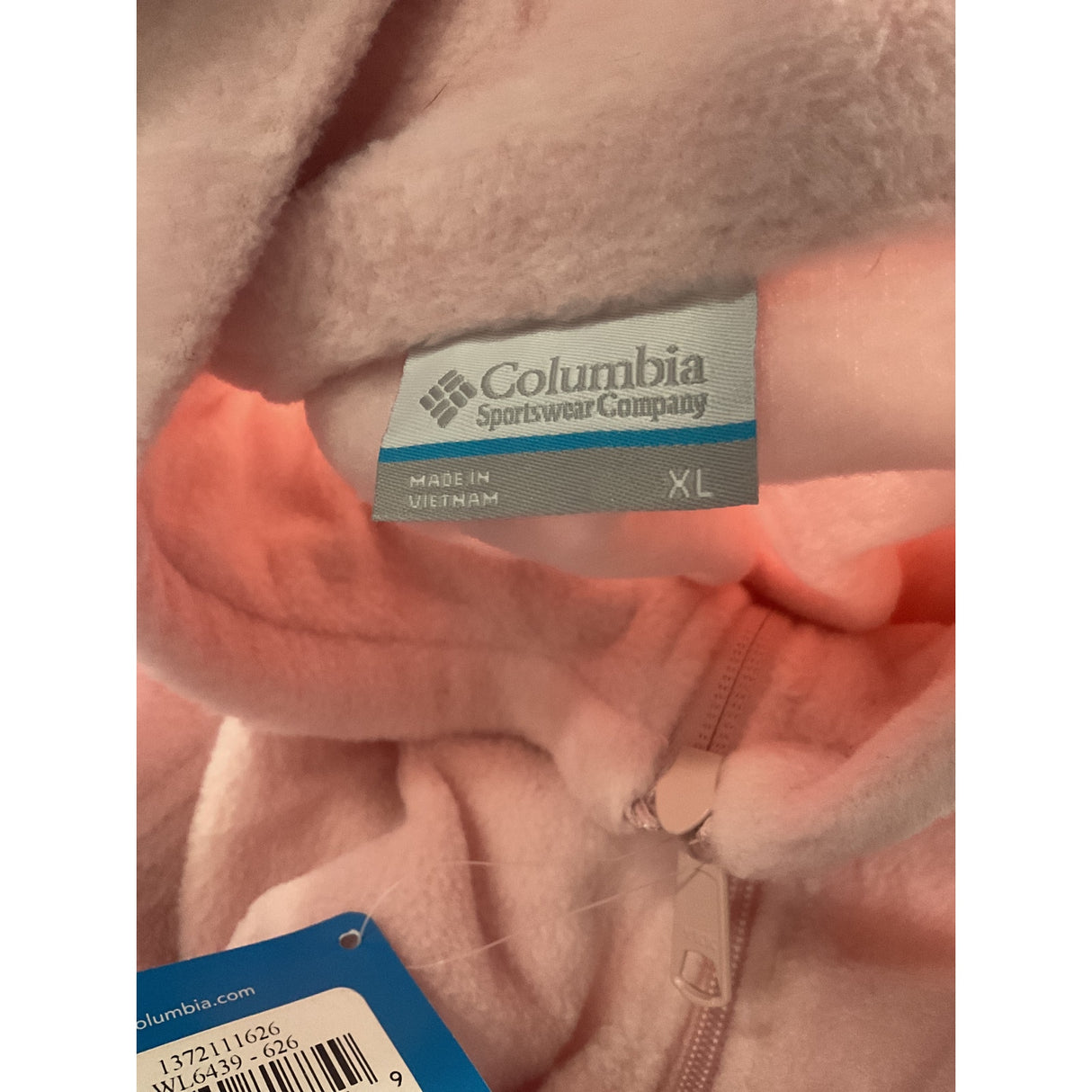 Columbia Pink Full Zip Sweater XL