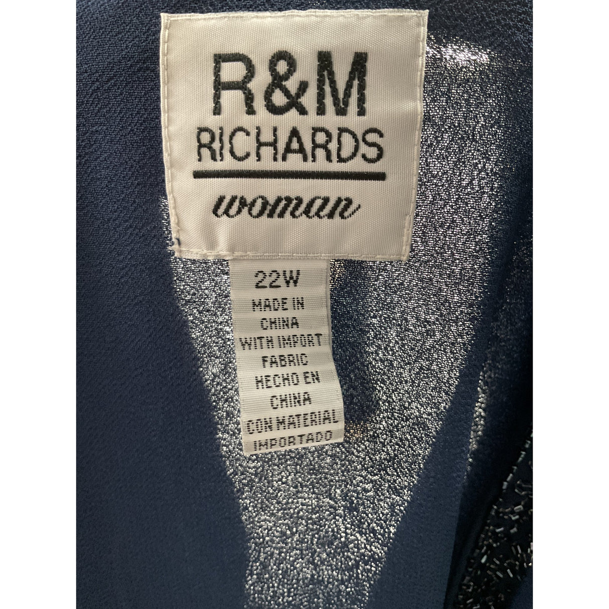 R&M Richards Blue Blouse - Size 22W