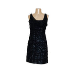 Express Black Sequin Mesh Sheath Dress