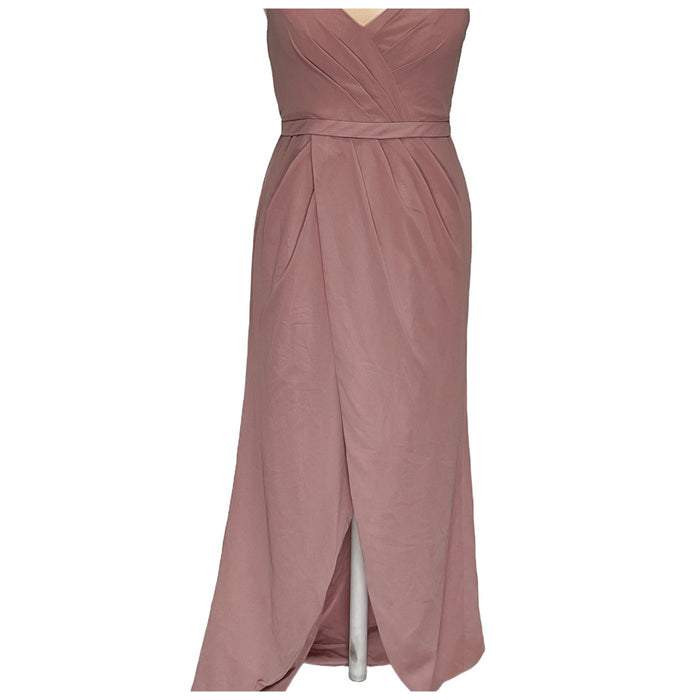 Azazie Pink Cotton Maxi Dress