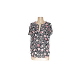 LOFT Black Floral Blouse, M