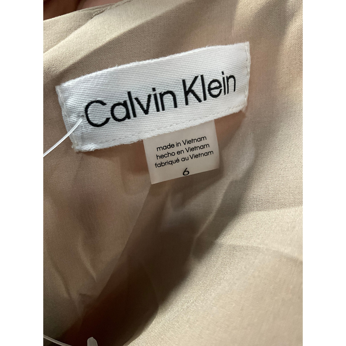 Calvin Klein Beige Jumpsuit, Size 6