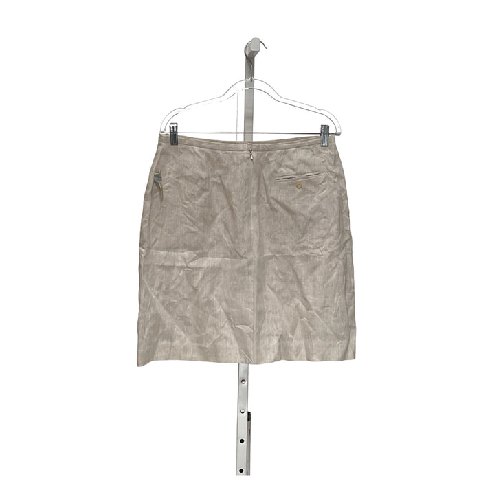 Talbots Beige Linen Mini Skirt - Petite