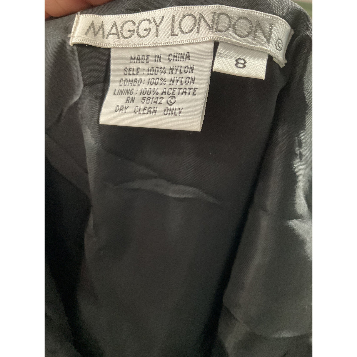 Maggy London Black Wrap Dress - Size 8