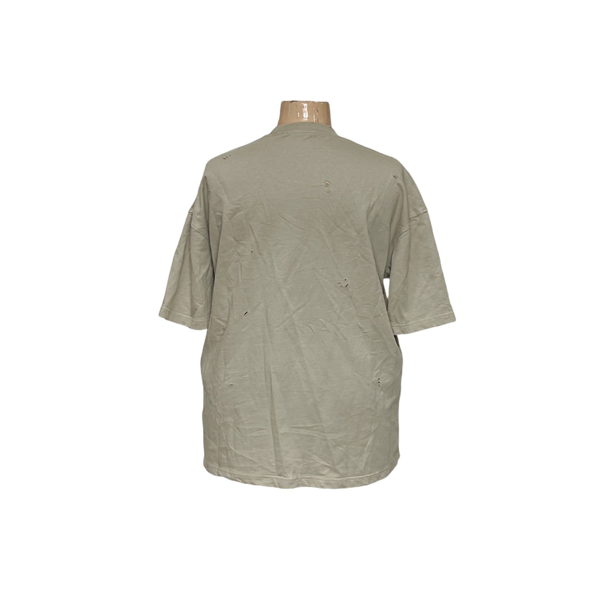 Zara Beige Cotton T-Shirt - Size L