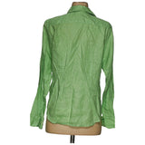 Lauren Ralph Lauren Women's Green Linen Button-Up Top Size S