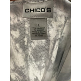 Chico's Multicolor Tie Dye Chiffon Blouse Size 2