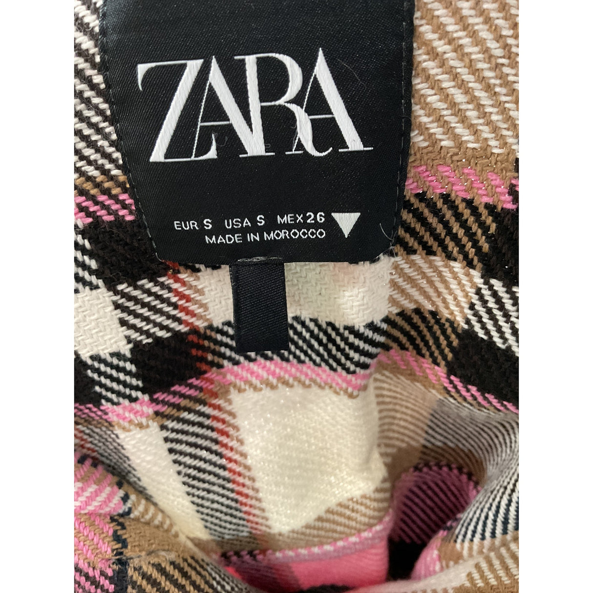 ZARA Pink Plaid Women's Jacket