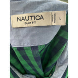 Nautica Green Men's Button-Up Shirt L