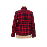 J. Crew Red Plaid Cotton Button-Up XL