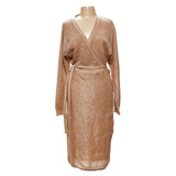 BEBE Gold Sheath Dress, Size M