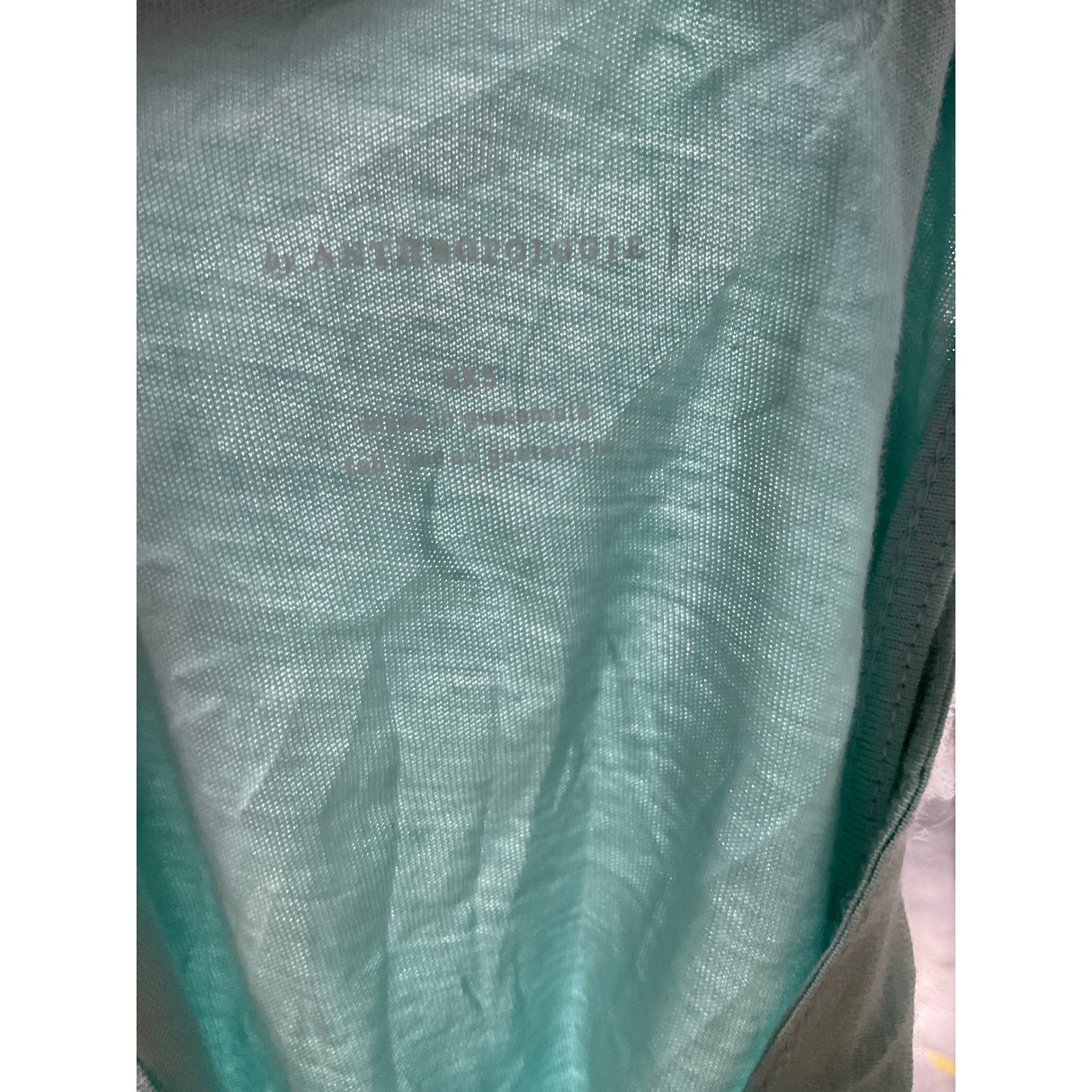 Anthropologie Green 100% Cotton Blouse XXS