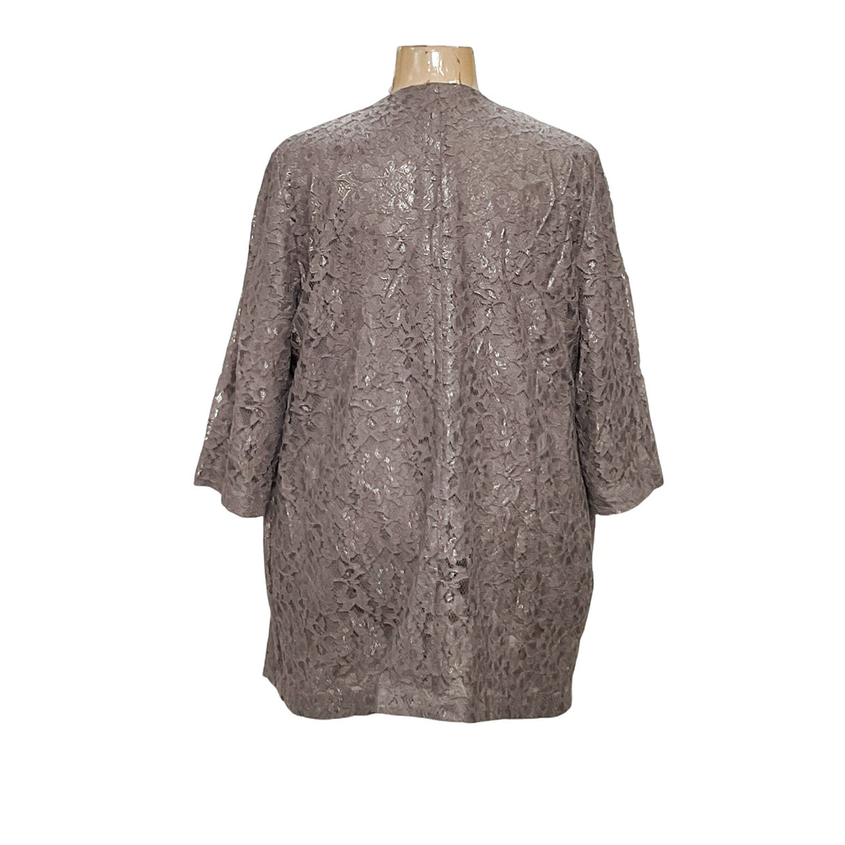 Chico's Plus Size Silver Floral Lace Cardigan - Size 4