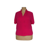 CeCe Pink Cotton Blouse - Women's L