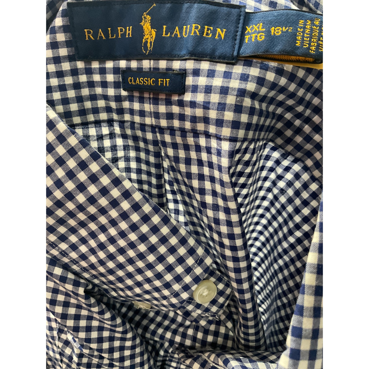 Ralph Lauren Men's XXL Blue Button-Up Shirt