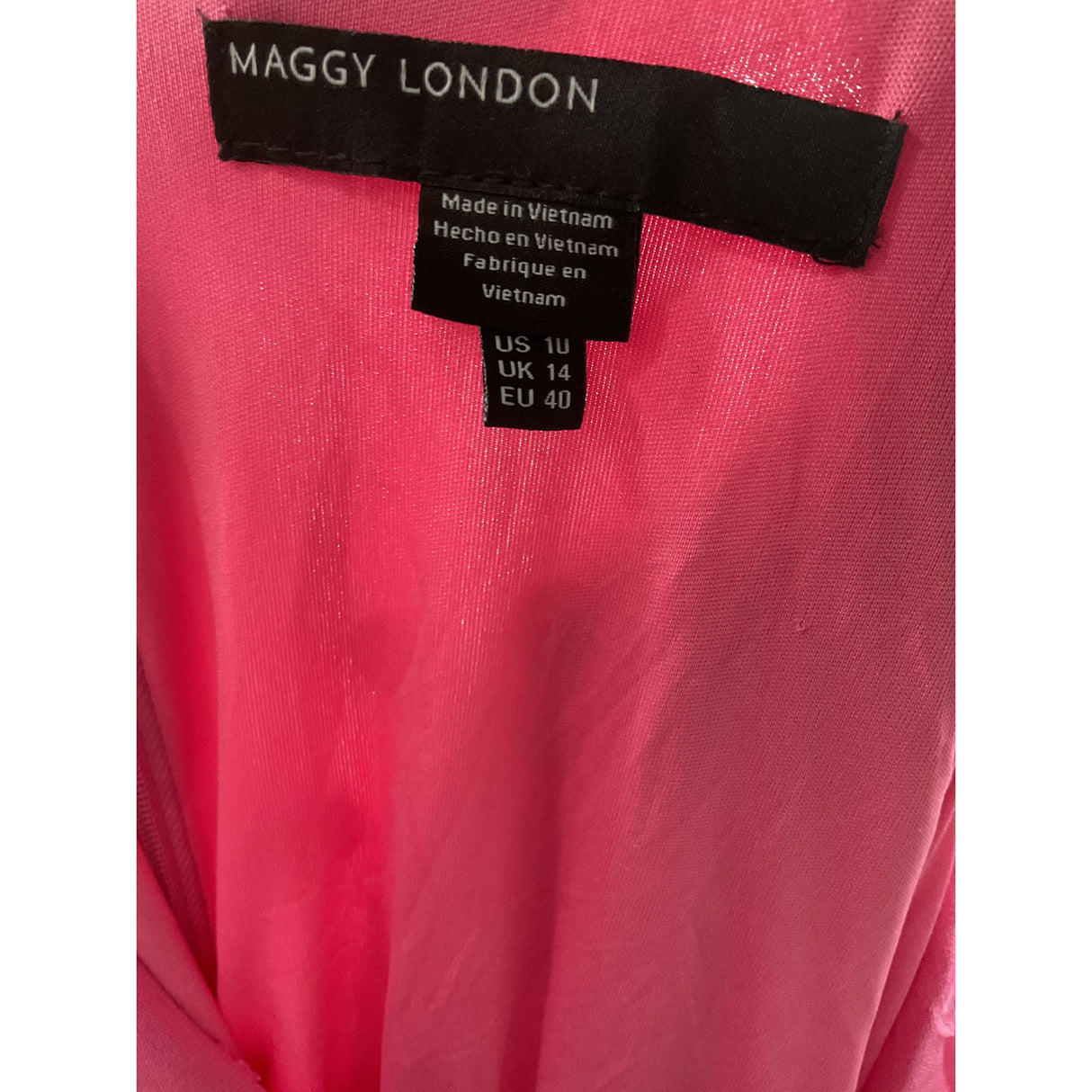 Maggy London Pink Wrap Dress - Size 10