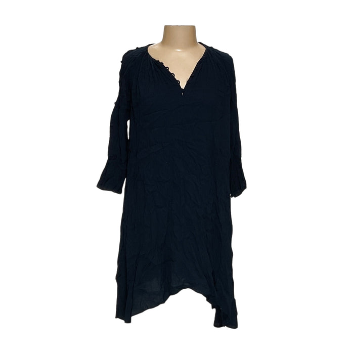 MADEWELL Blue Blouson Midi Dress, Size L