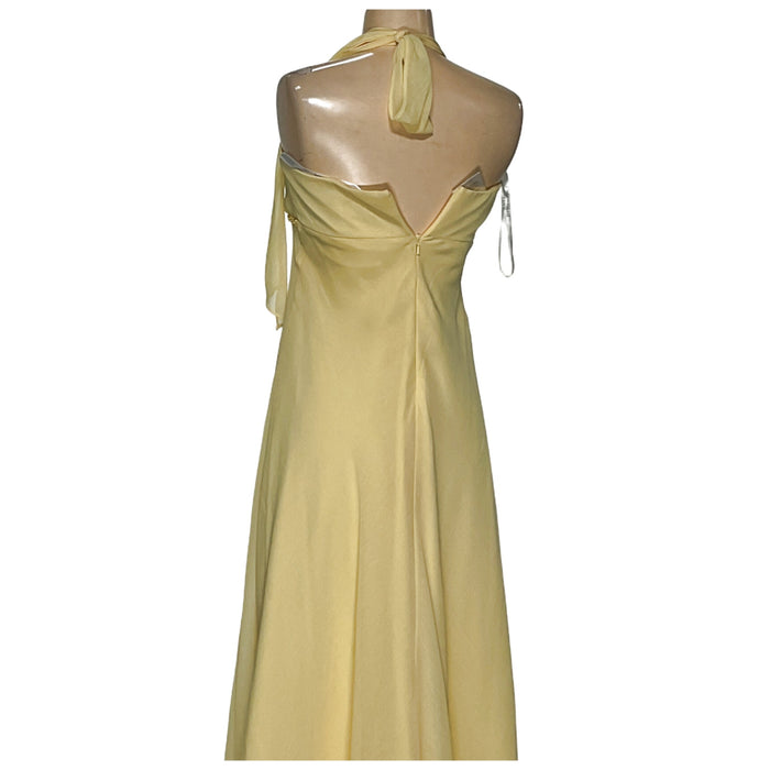 David's Bridal Yellow Maxi Dress - Women's Size 2