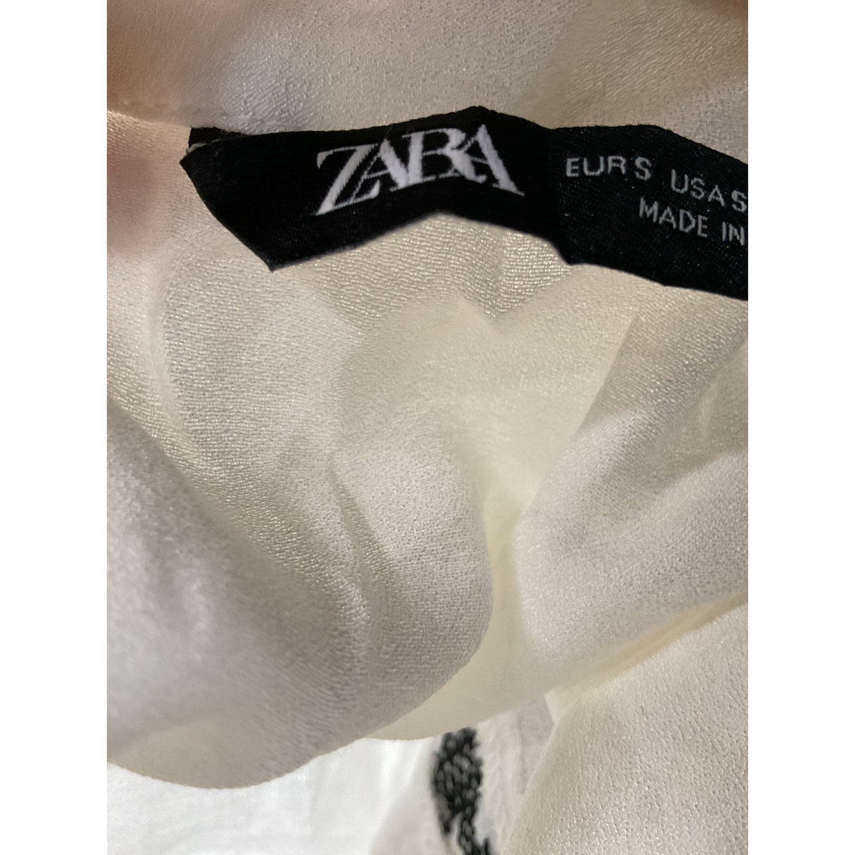 ZARA White Women's Button-Up Top in Size S