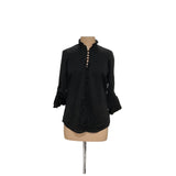 Express Women's Black Button-Up Top