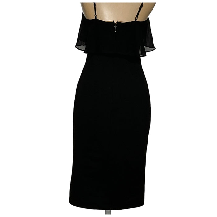 BCBG Black Midi Sheath Dress - Size 6