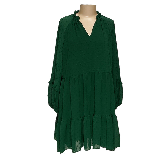 CECE Green Shift Midi Dress XL