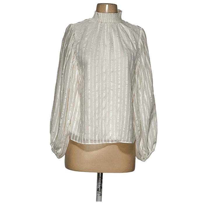 1. State White XS Blouse