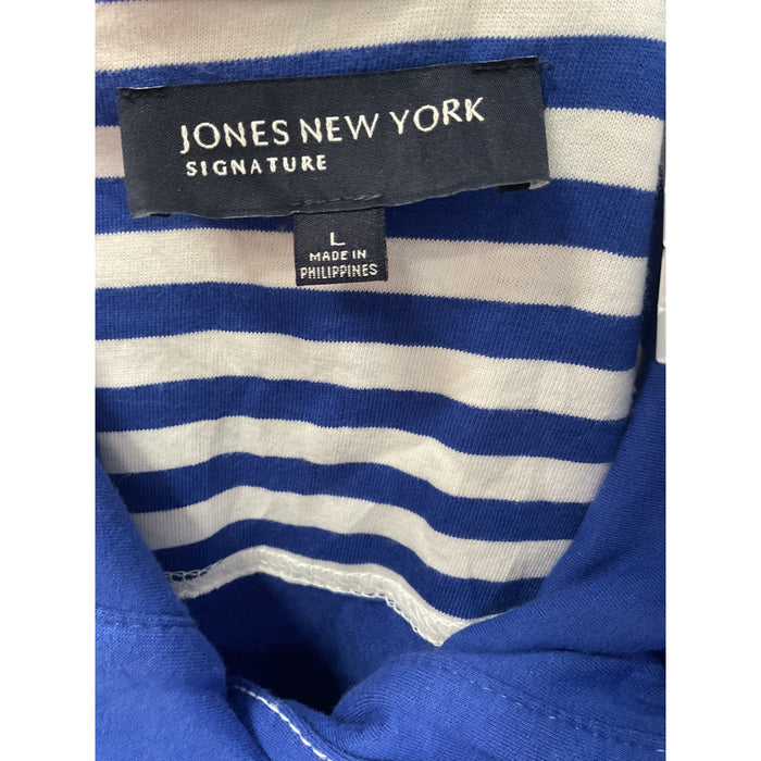 Jones New York Blue Cotton Jacket - Women's L