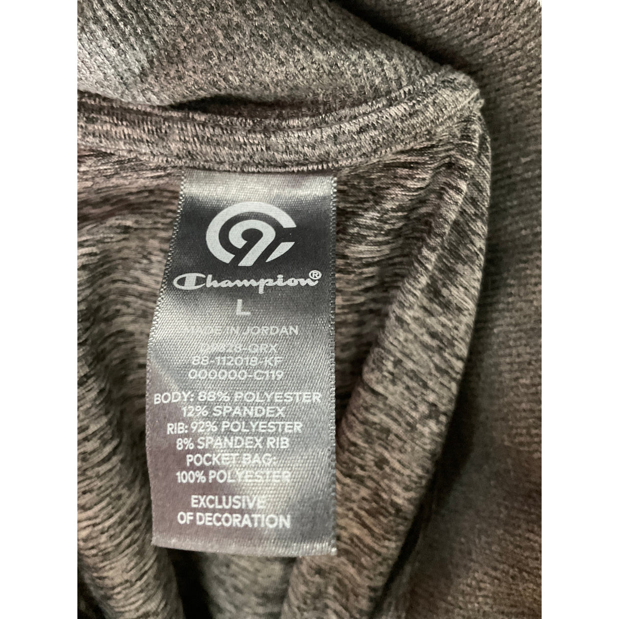 Champion Full Zip Gray Sweater, Women's L