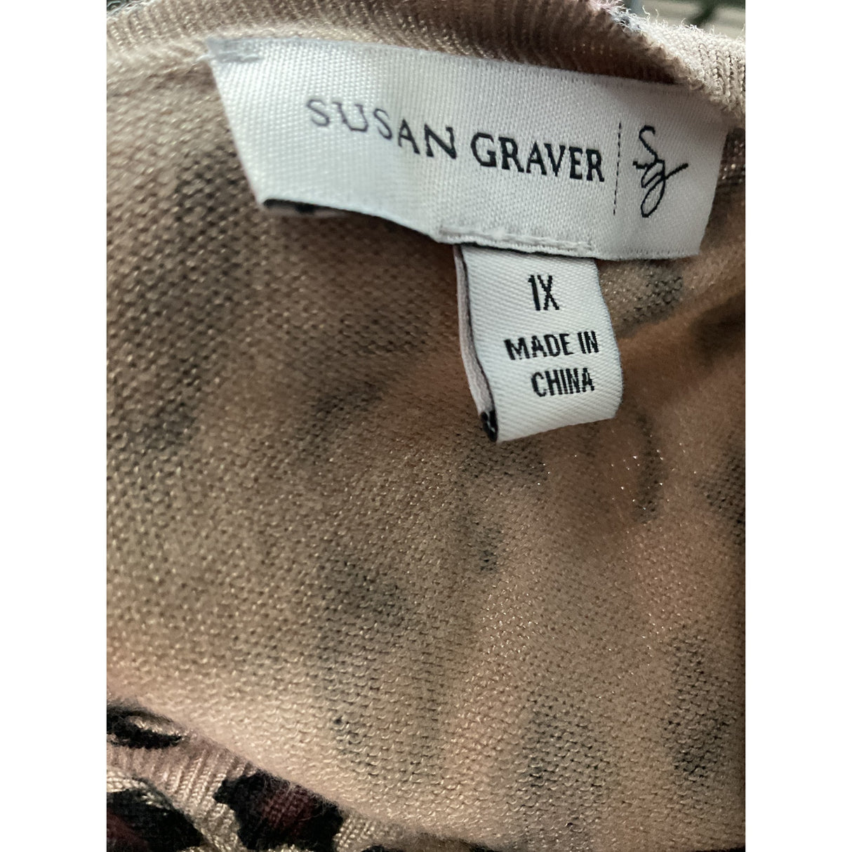 Susan Graver Plus Size Brown Cotton Cardigan