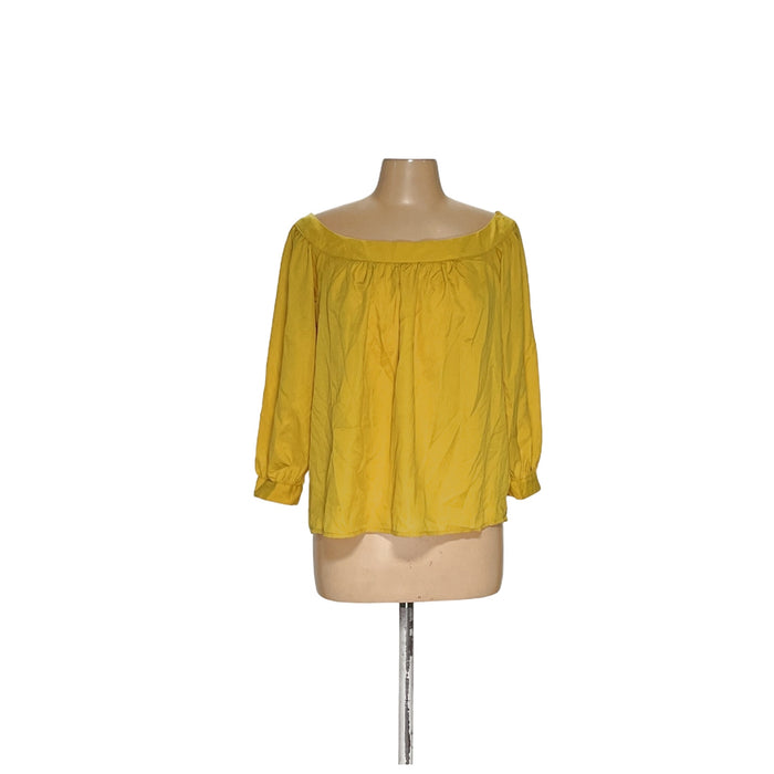 Maeve Yellow Polyester Blouse - Women's Size S