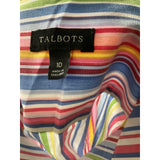 Talbots Multicolor Cotton Button-Up Top