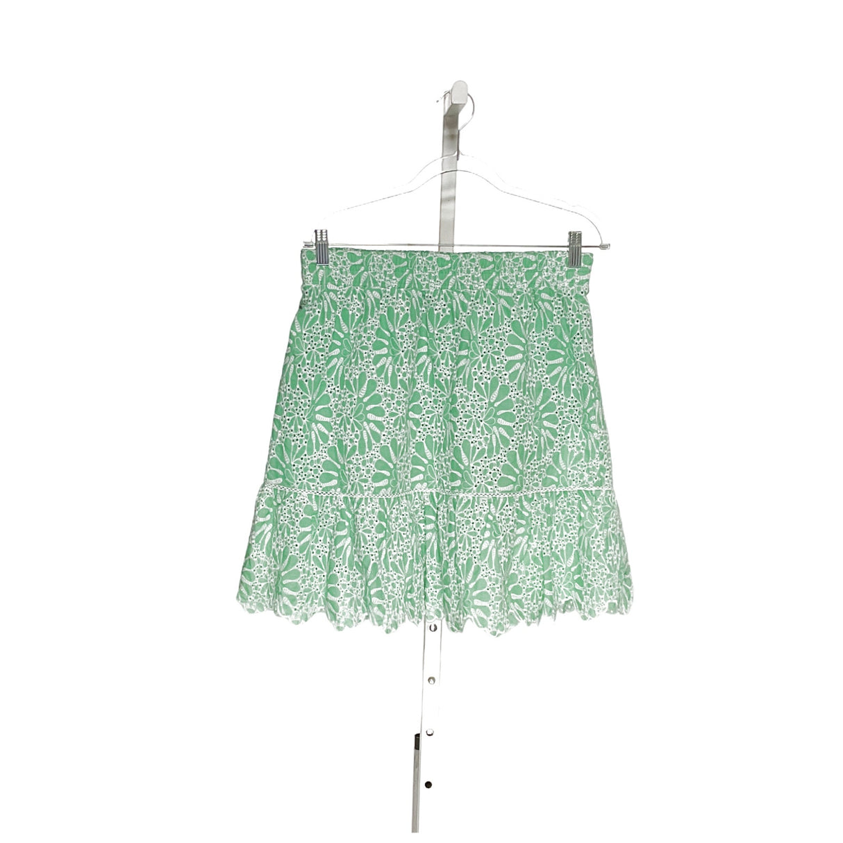 LOFT Green Floral A-line Skirt