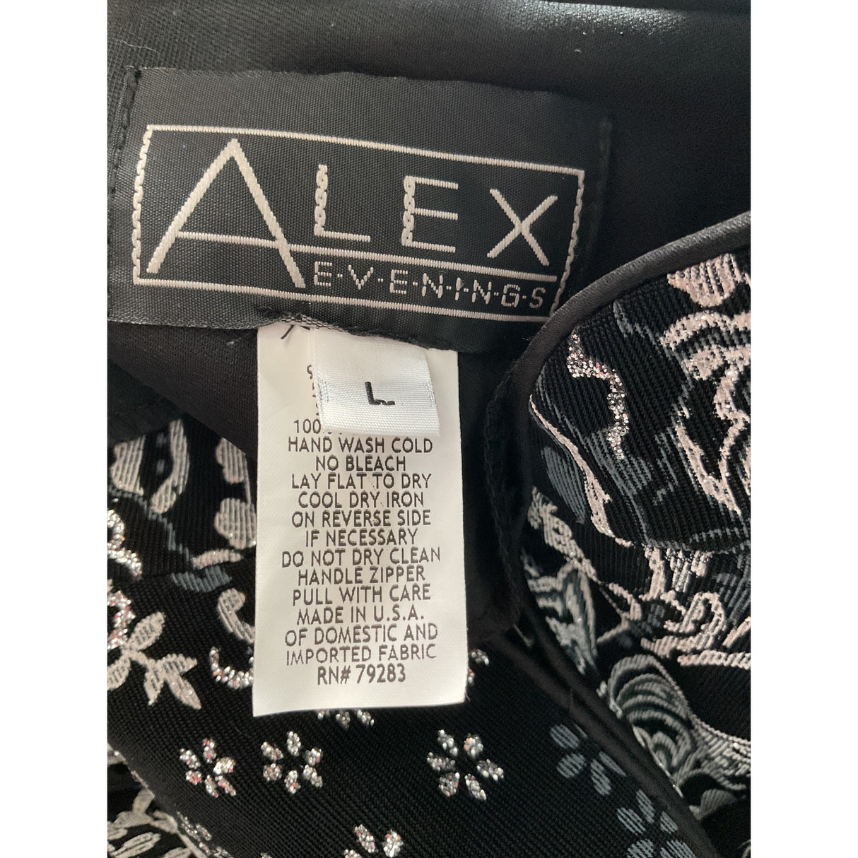 Alex evenings L Multicolor Full Zip Sweater