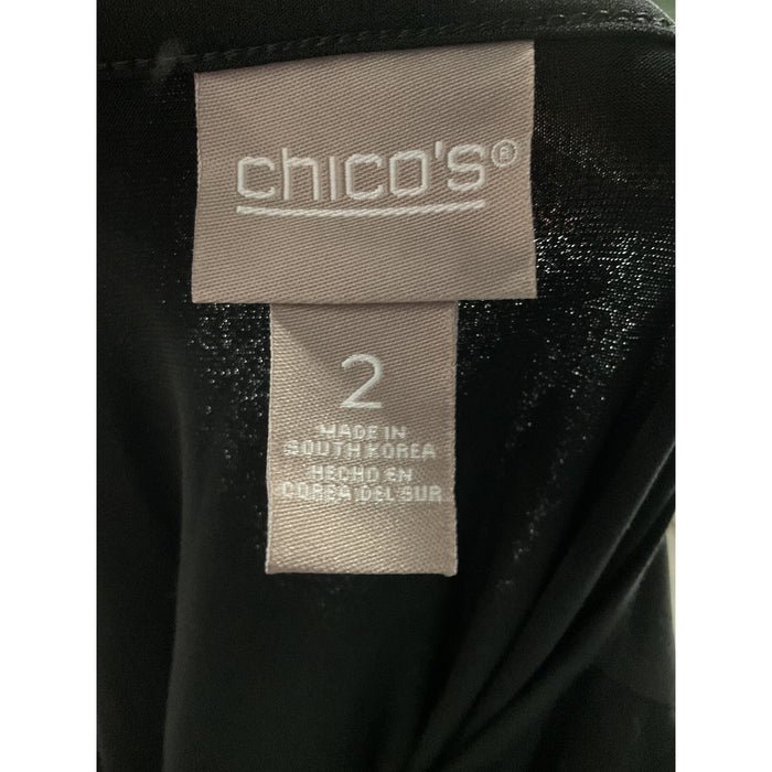 Chico's black polyester blouse size 2