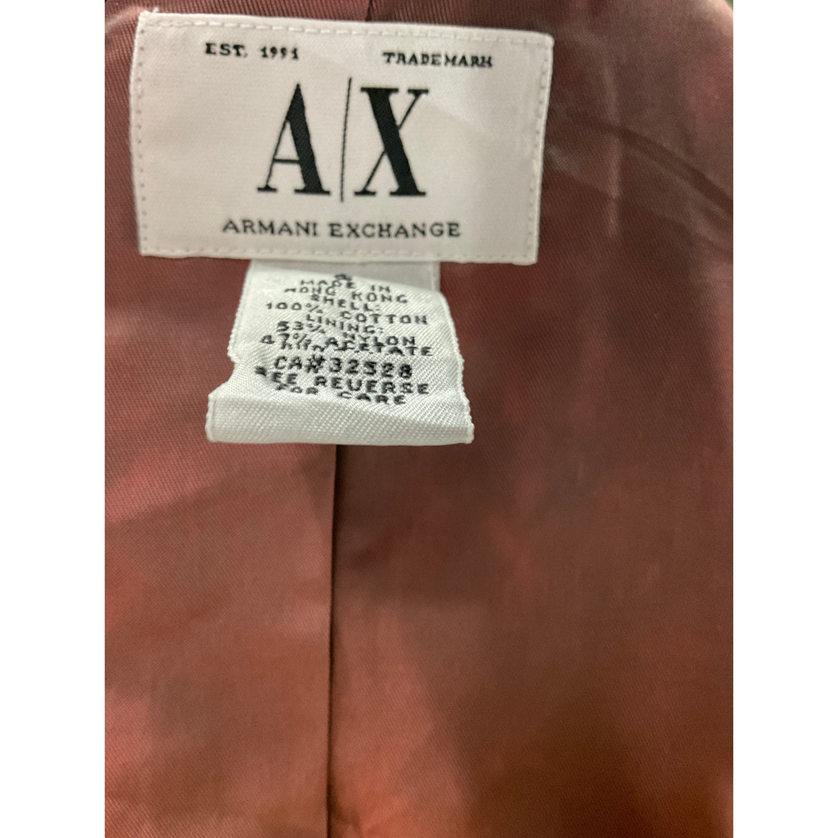 ARMANI EXCHANGE Black Cotton Overcoat