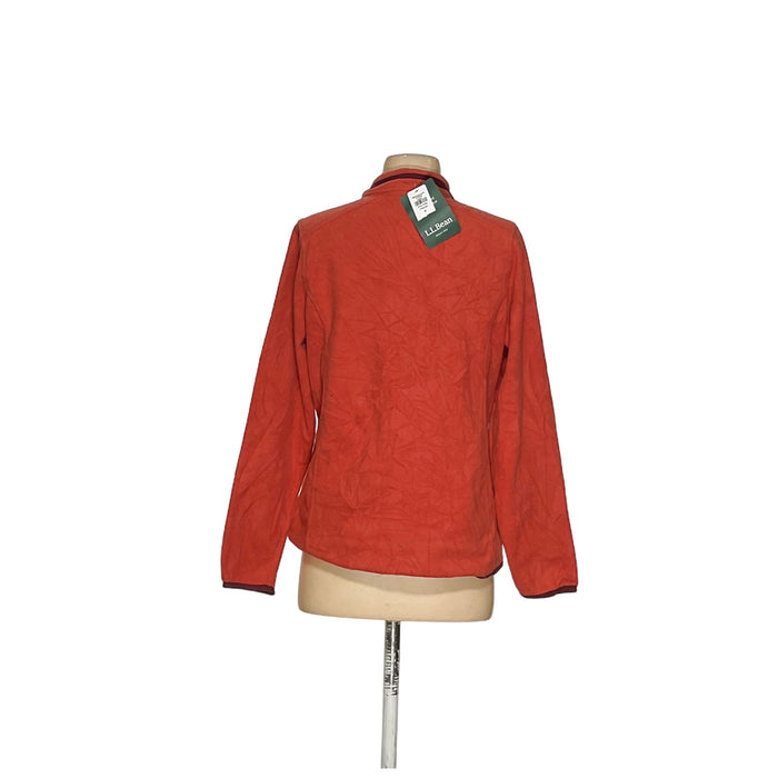 L.L. Bean Women's Orange Full Zip Sweater - Size S