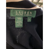 Lauren R. Lauren Blue Cotton Blouse L