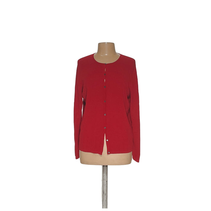 Ann Taylor Red Cardigan Sweater - Size L