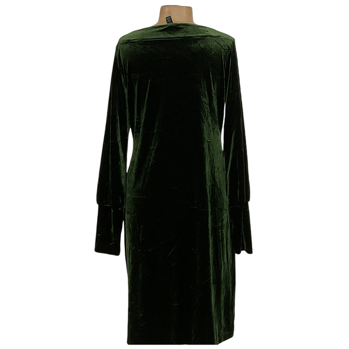 Lauren Ralph Lauren Green A-Line Midi Dress