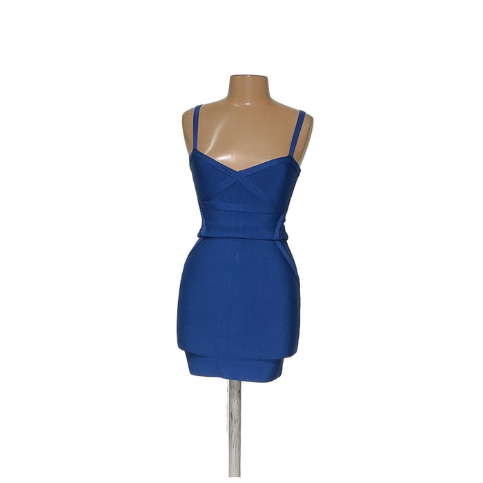 BEBE Blue Bodycon Dress - Size S