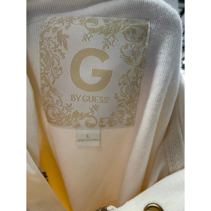 GUESS Cream Full Zip Sweater - Size L