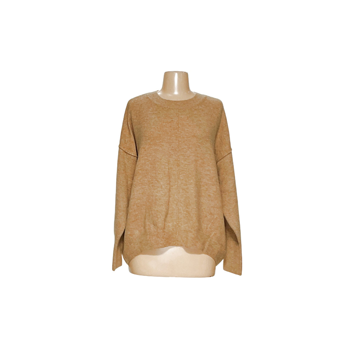 Vince Camuto Beige Acrylic Women's Pullover Sweater