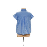 Pilcro Blue Cotton Button-Up Top, XL