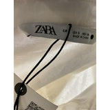 ZARA Women's White Button-Up Top, S