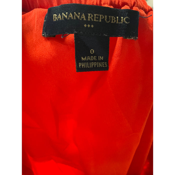 Banana Republic Orange A-Line Midi Dress