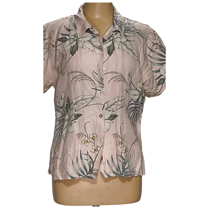 Tommy Bahama Multicolor Silk Button-Up Top - Women's L