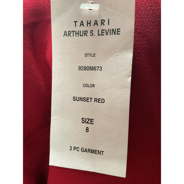 Tahari Red Mini Skirt Size 8